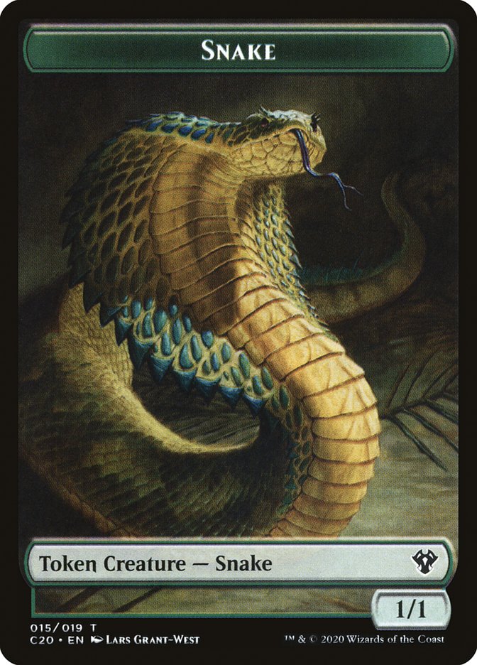 Beast (010) // Snake Double-Sided Token [Commander 2020 Tokens] Magic: The Gathering