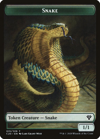 Beast (010) // Snake Double-Sided Token [Commander 2020 Tokens] Magic: The Gathering