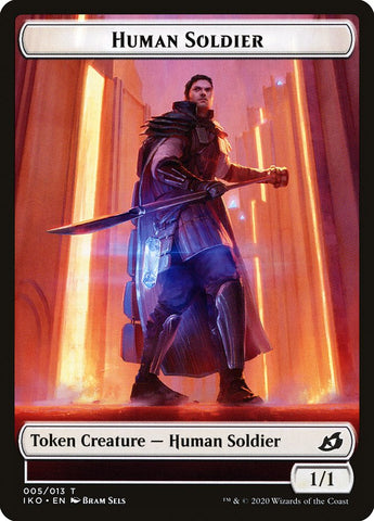 Beast // Human Soldier (005) Double-Sided Token [Ikoria: Lair of Behemoths Tokens] Magic: The Gathering