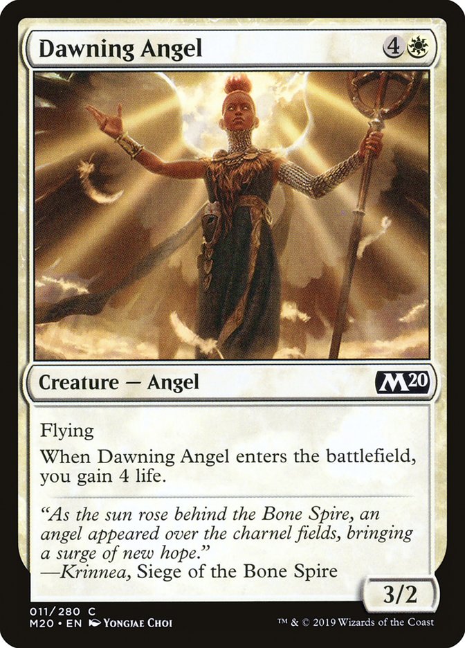 Dawning Angel [Core Set 2020] Magic: The Gathering