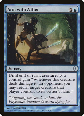 Arm with Aether [New Phyrexia] Magic: The Gathering