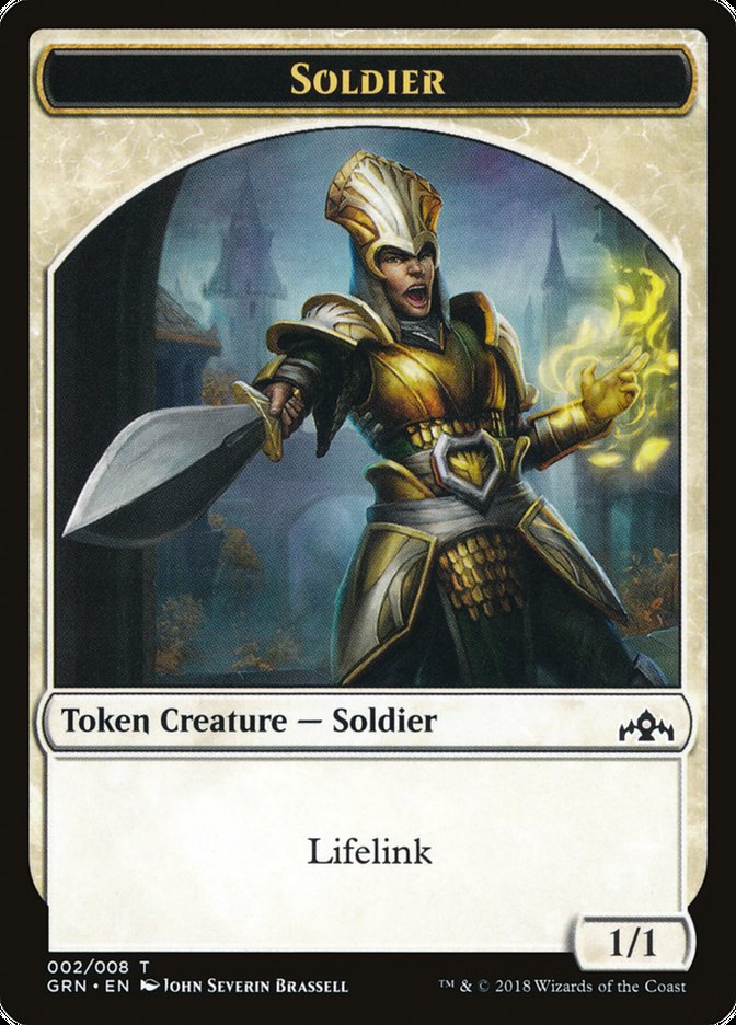 Soldier // Soldier Double-Sided Token [Guilds of Ravnica Guild Kit Tokens] Magic: The Gathering