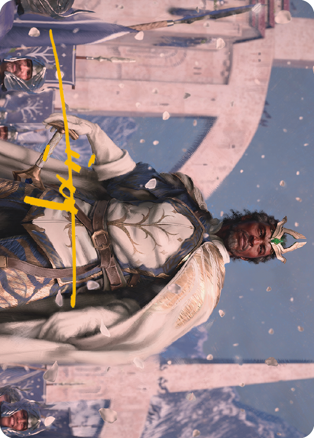 Aragorn, King of Gondor Art Card (Gold-Stamped Signature) [The Lord of the Rings: Tales of Middle-earth Art Series] Magic: The Gathering