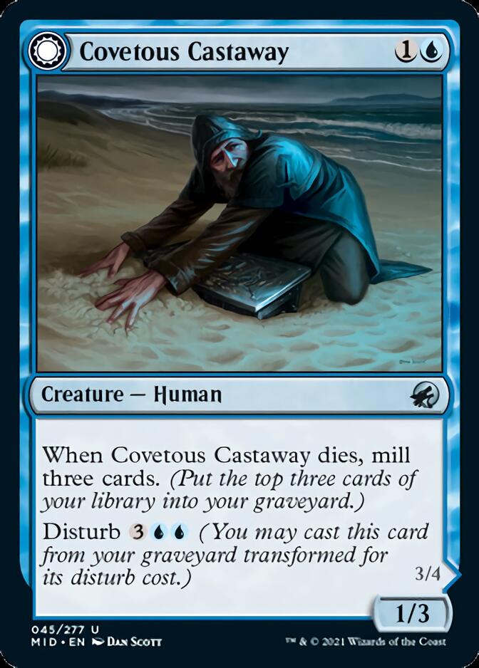 Covetous Castaway // Ghostly Castigator [Innistrad: Midnight Hunt] Magic: The Gathering