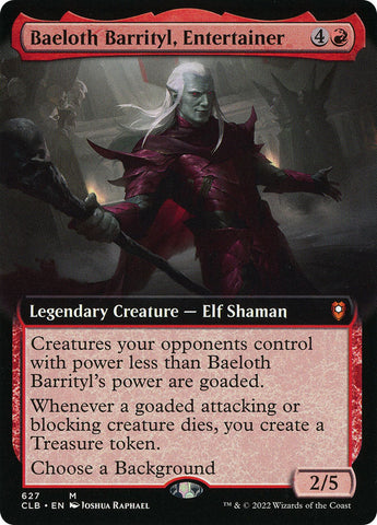 Baeloth Barrityl, Entertainer (Extended Art) [Commander Legends: Battle for Baldur's Gate] Magic: The Gathering