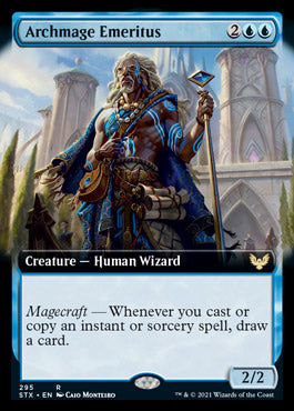 Archmage Emeritus (Extended Art) [Strixhaven: School of Mages] Magic: The Gathering