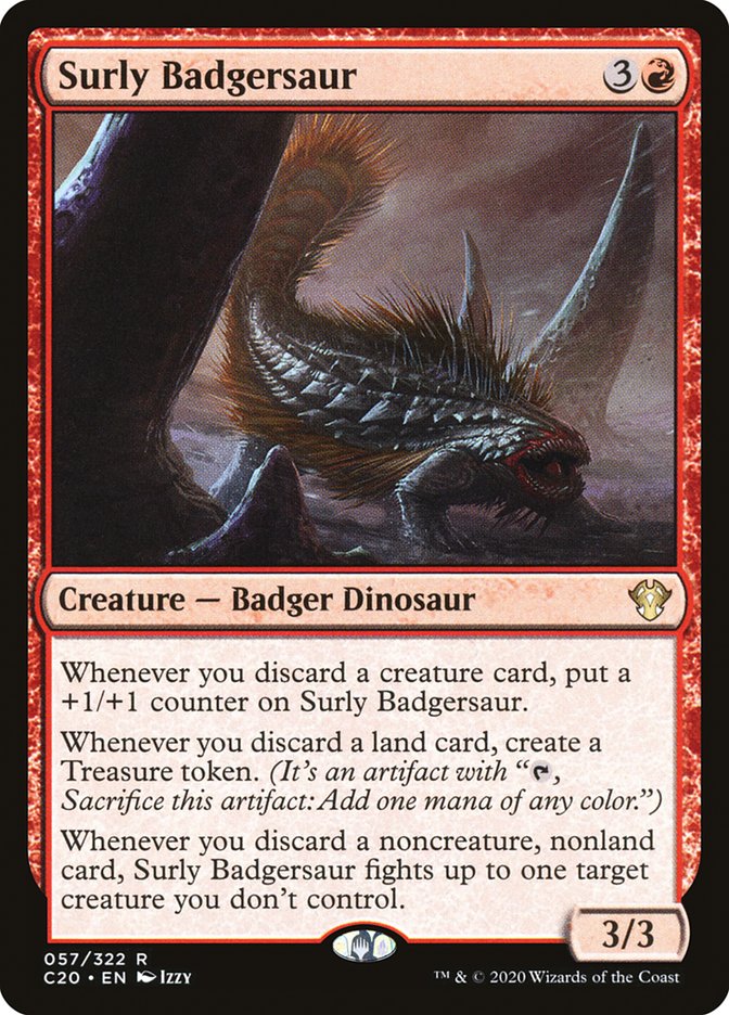 Surly Badgersaur [Commander 2020] Magic: The Gathering