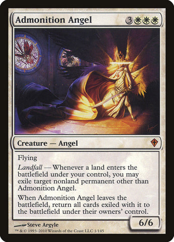 Admonition Angel [Worldwake] Magic: The Gathering