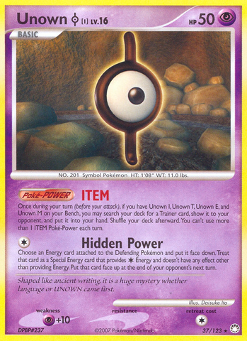 Unown I (37/123) [Diamond & Pearl: Mysterious Treasures] Pokémon
