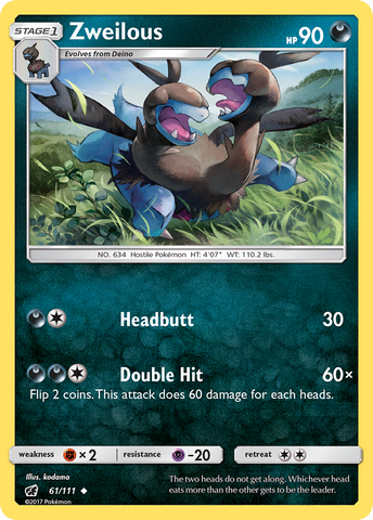 Zweilous (61/111) [Sun & Moon: Crimson Invasion] Pokémon