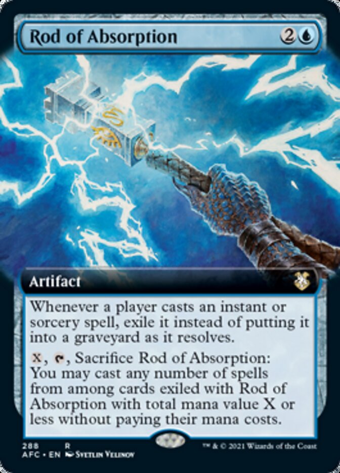 Rod of Absorption (Extended Art) [Dungeons & Dragons: Adventures in the Forgotten Realms Commander] Magic: The Gathering