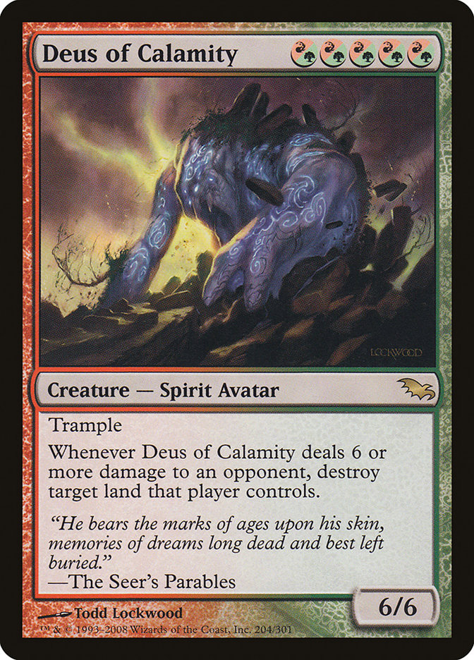 Deus of Calamity [Shadowmoor] Magic: The Gathering