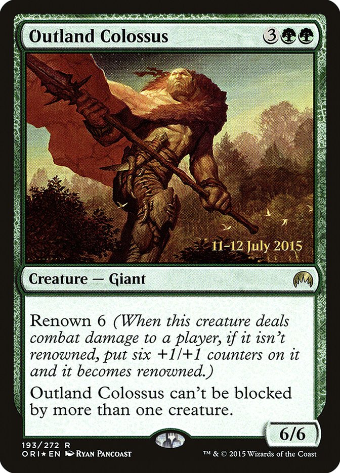 Outland Colossus [Magic Origins Prerelease Promos] Magic: The Gathering