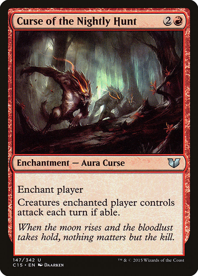Curse of the Nightly Hunt [Commander 2015] Magic: The Gathering