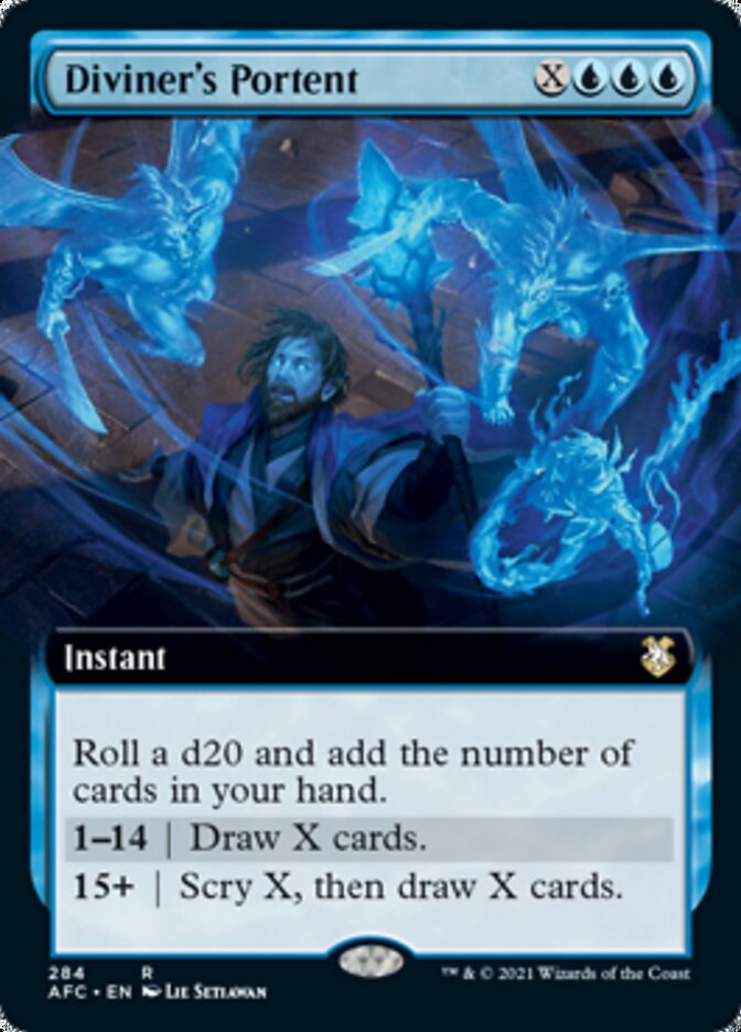 Diviner's Portent (Extended Art) [Dungeons & Dragons: Adventures in the Forgotten Realms Commander] Magic: The Gathering