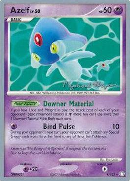 Azelf LV.50 (4/123) (Happy Luck - Mychael Bryan) [World Championships 2010] Pokémon