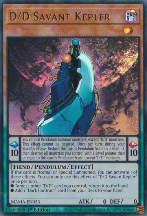 D/D Savant Kepler [MAMA-EN053] Ultra Rare Yu-Gi-Oh!