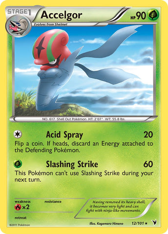 Accelgor (12/101) (Cracked Ice Holo) (Theme Deck Exclusive) [Black & White: Noble Victories] Pokémon