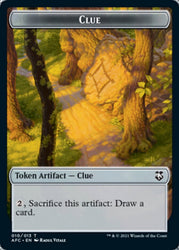 Clue // Treasure Double-Sided Token [Dungeons & Dragons: Adventures in the Forgotten Realms Commander Tokens] Magic: The Gathering