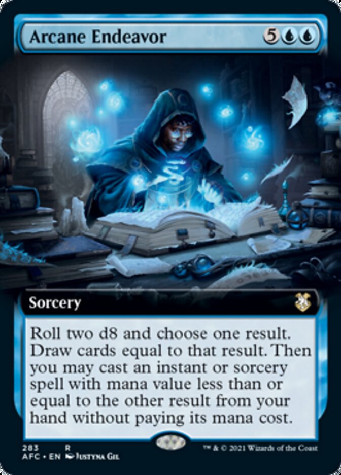Arcane Endeavor (Extended Art) [Dungeons & Dragons: Adventures in the Forgotten Realms Commander] Magic: The Gathering