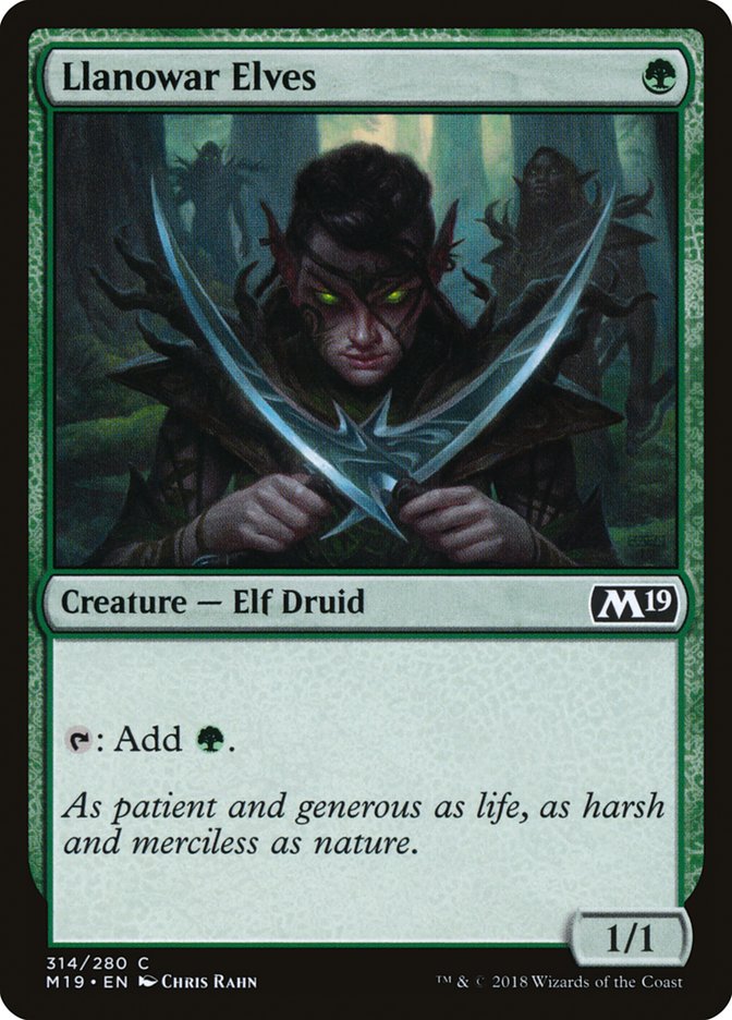 Llanowar Elves [Core Set 2019] Magic: The Gathering