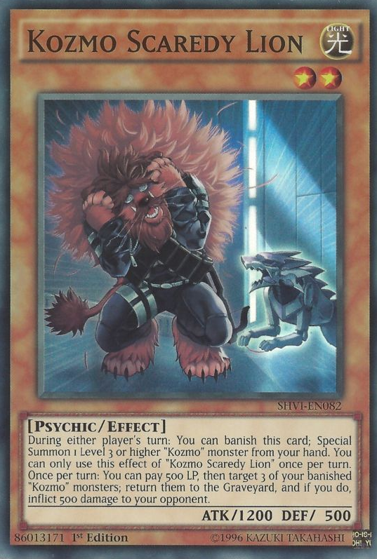 Kozmo Scaredy Lion [SHVI-EN082] Super Rare Yu-Gi-Oh!