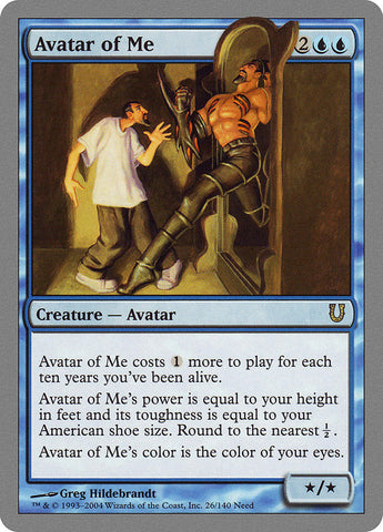 Avatar of Me [Unhinged] Magic: The Gathering