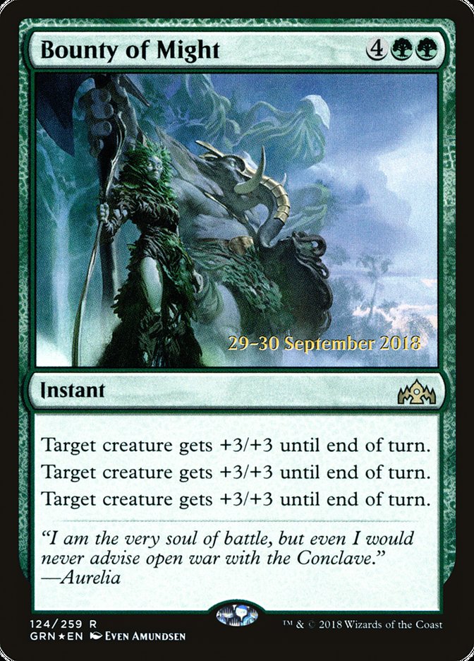 Bounty of Might [Guilds of Ravnica Prerelease Promos] Magic: The Gathering