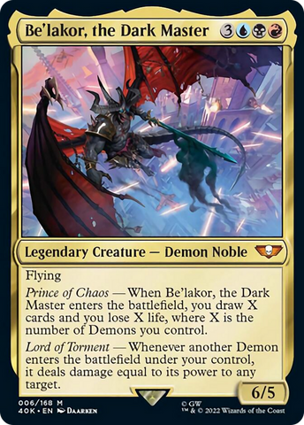 Be'lakor, the Dark Master (Surge Foil) [Warhammer 40,000] Magic: The Gathering