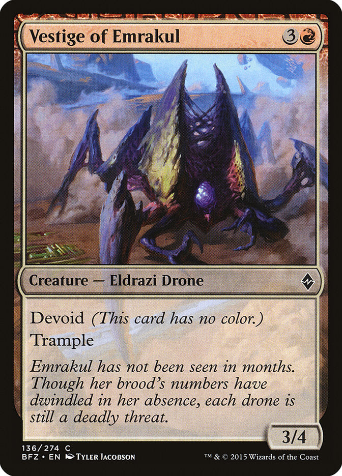 Vestige of Emrakul [Battle for Zendikar] Magic: The Gathering