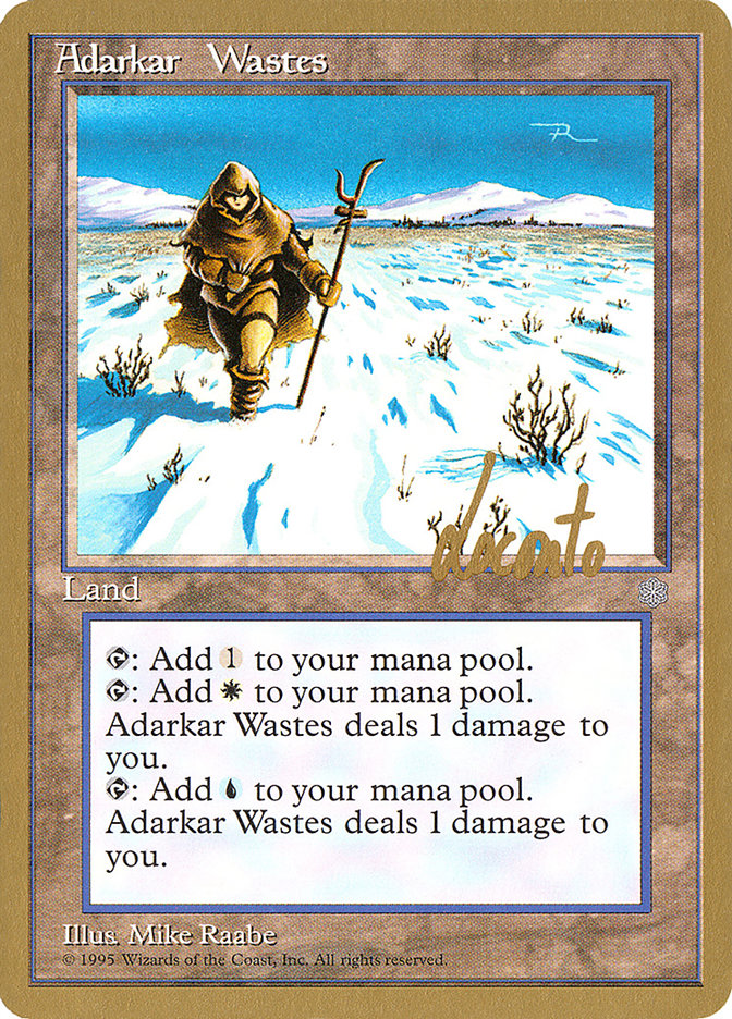 Adarkar Wastes (Michael Loconto) [Pro Tour Collector Set] Magic: The Gathering