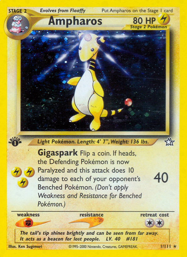 Ampharos (1/111) [Neo Genesis 1st Edition] Pokémon