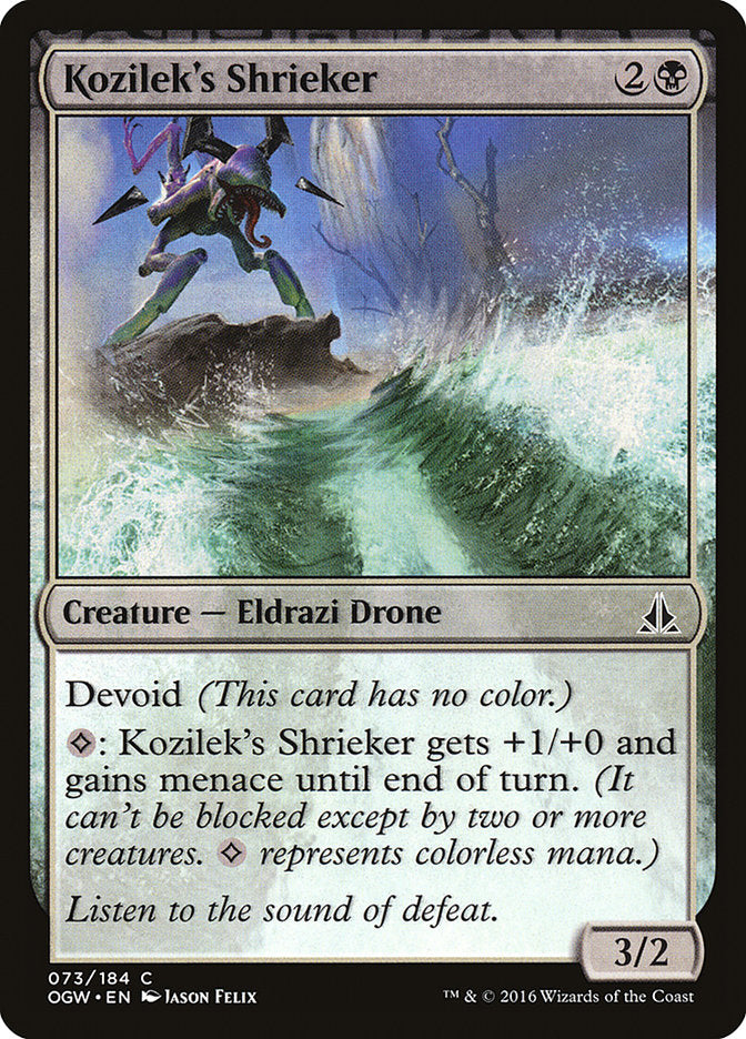 Kozilek's Shrieker [Oath of the Gatewatch] Magic: The Gathering