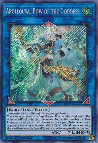 Apollousa, Bow of the Goddess [RIRA-EN048] Secret Rare Yu-Gi-Oh!