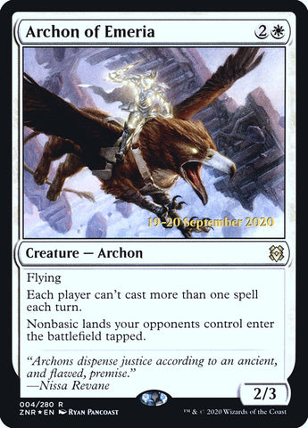 Archon of Emeria [Zendikar Rising Prerelease Promos] Magic: The Gathering