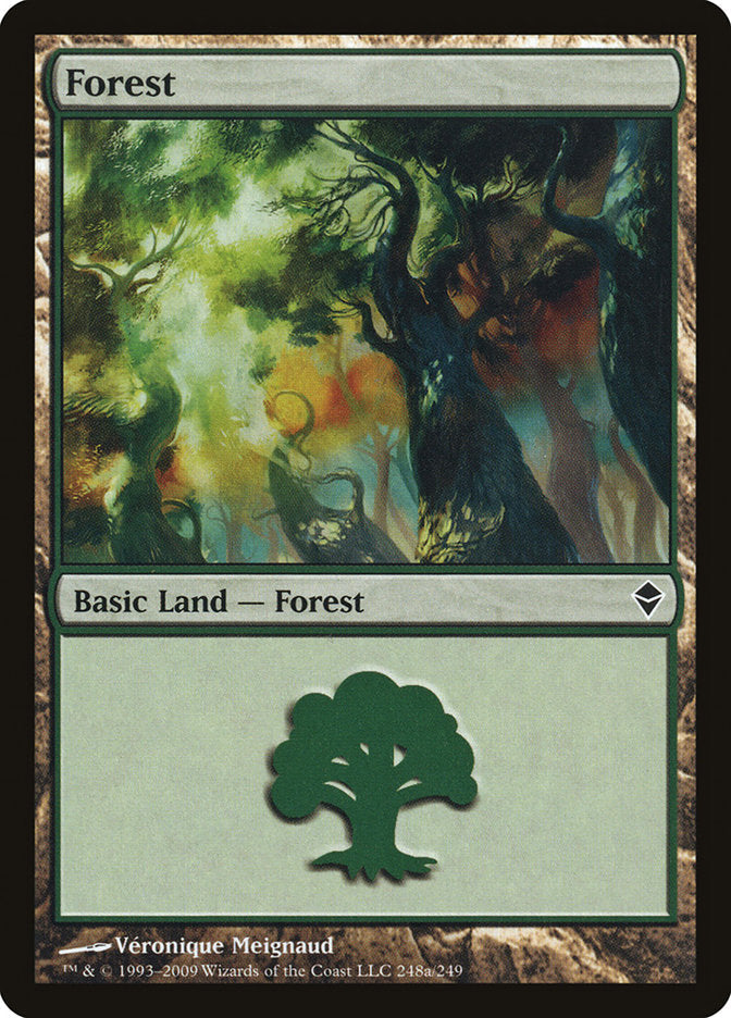 Forest (248a) [Zendikar] Magic: The Gathering