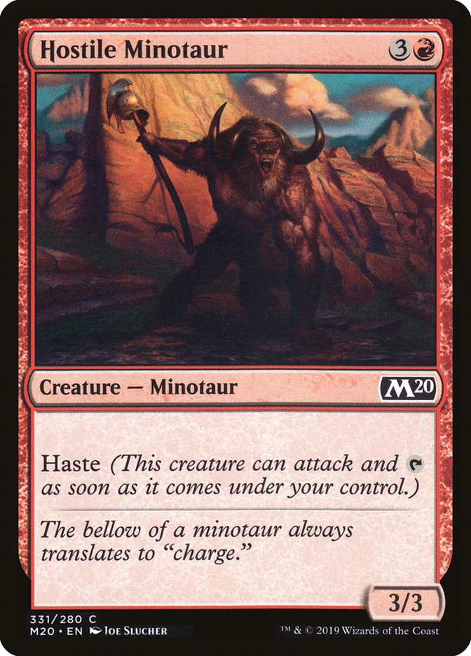 Hostile Minotaur [Core Set 2020] Magic: The Gathering