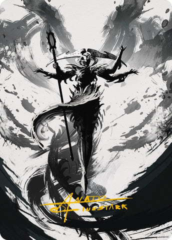 Atraxa, Grand Unifier 2 Art Card (Gold-Stamped Signature) [Phyrexia: All Will Be One Art Series] Magic: The Gathering