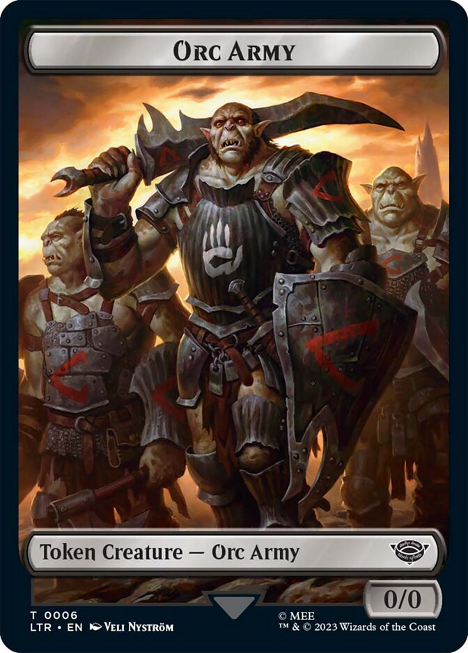 Orc Army Token (06) [The Lord of the Rings: Tales of Middle-Earth Tokens] Magic: The Gathering