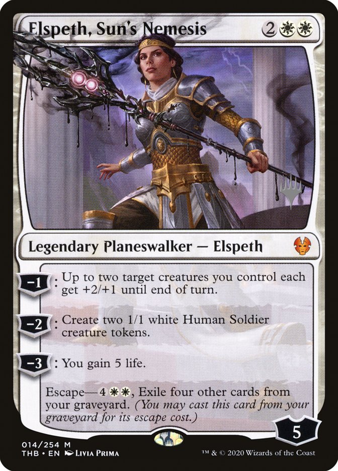 Elspeth, Sun's Nemesis (Promo Pack) [Theros Beyond Death Promos] Magic: The Gathering