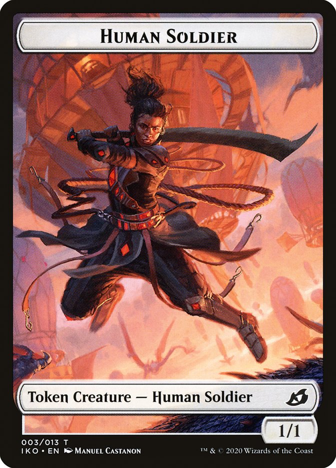 Beast // Human Soldier (003) Double-Sided Token [Ikoria: Lair of Behemoths Tokens] Magic: The Gathering
