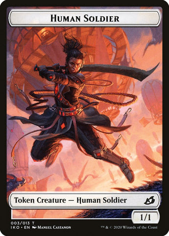 Beast // Human Soldier (003) Double-Sided Token [Ikoria: Lair of Behemoths Tokens] Magic: The Gathering