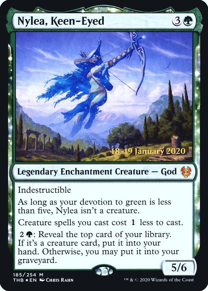 Nylea, Keen-Eyed [Theros Beyond Death Prerelease Promos] Magic: The Gathering