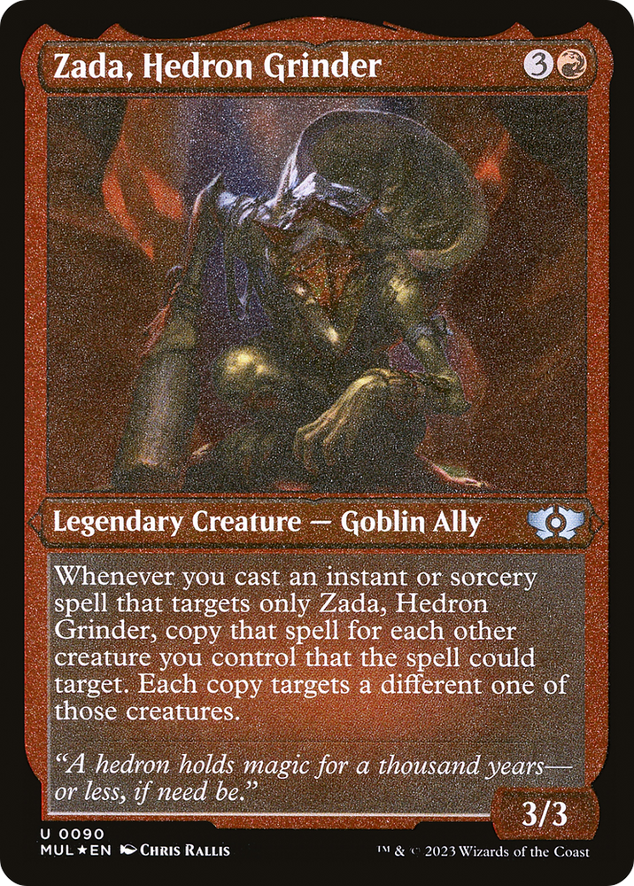 Zada, Hedron Grinder (Foil Etched) [Multiverse Legends] Magic: The Gathering