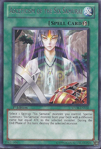 Asceticism of the Six Samurai [STOR-EN050] Rare Yu-Gi-Oh!