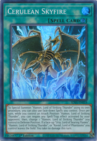 Cerulean Skyfire [SDSA-EN019] Super Rare Yu-Gi-Oh!