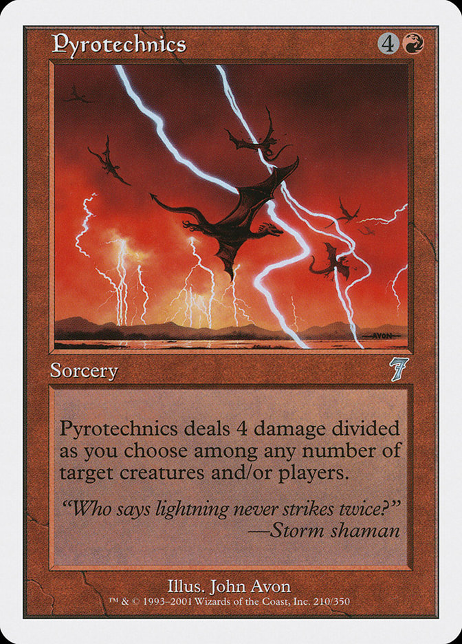 Pyrotechnics [Seventh Edition] Magic: The Gathering