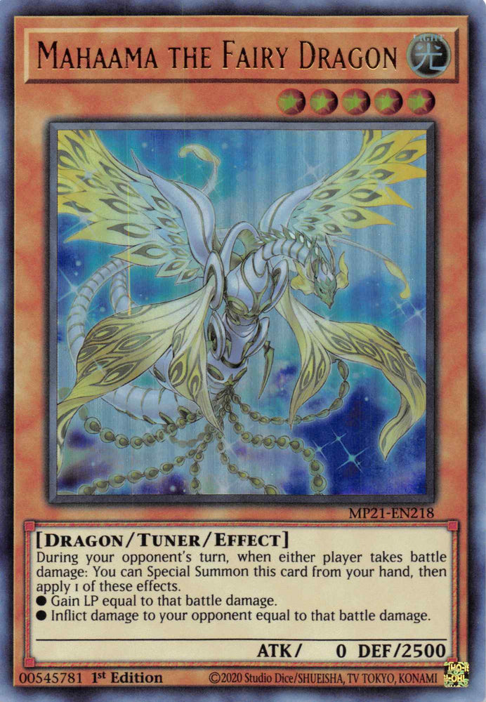 Mahaama the Fairy Dragon [MP21-EN218] Ultra Rare Yu-Gi-Oh!