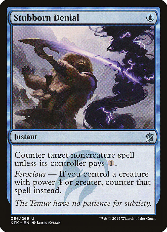 Stubborn Denial [Khans of Tarkir] Magic: The Gathering