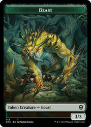 Poison Counter // Beast Double-Sided Token [Phyrexia: All Will Be One Commander Tokens] Magic: The Gathering